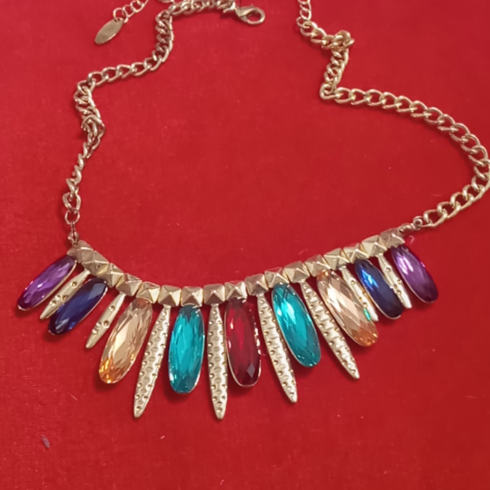 colorful statement necklace